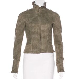 Diane von Furstenberg Basia Jacket Army Olive Green